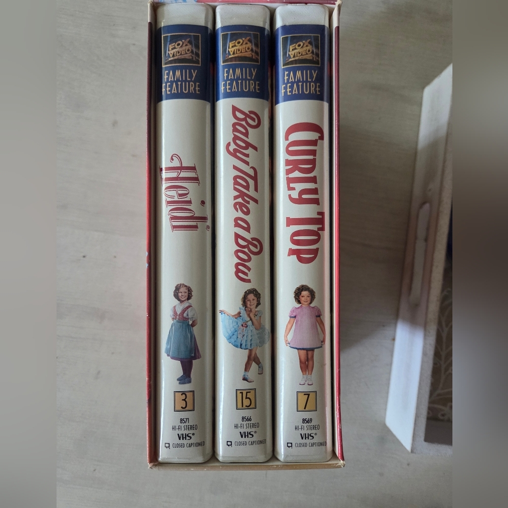 Fox Video Family Feature SHIRLEY TEMPLE 3 VHS Collection